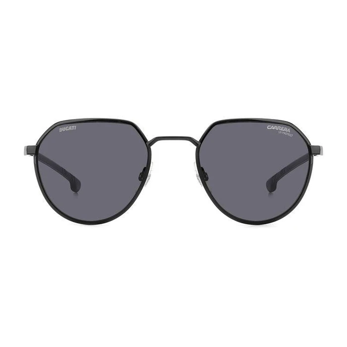 CARRERA DUCATI Carduc 036/S 807/IR Sunglasses (Unisex) — 52/21/140, Polarized Grey Lenses, Black Metal Frame