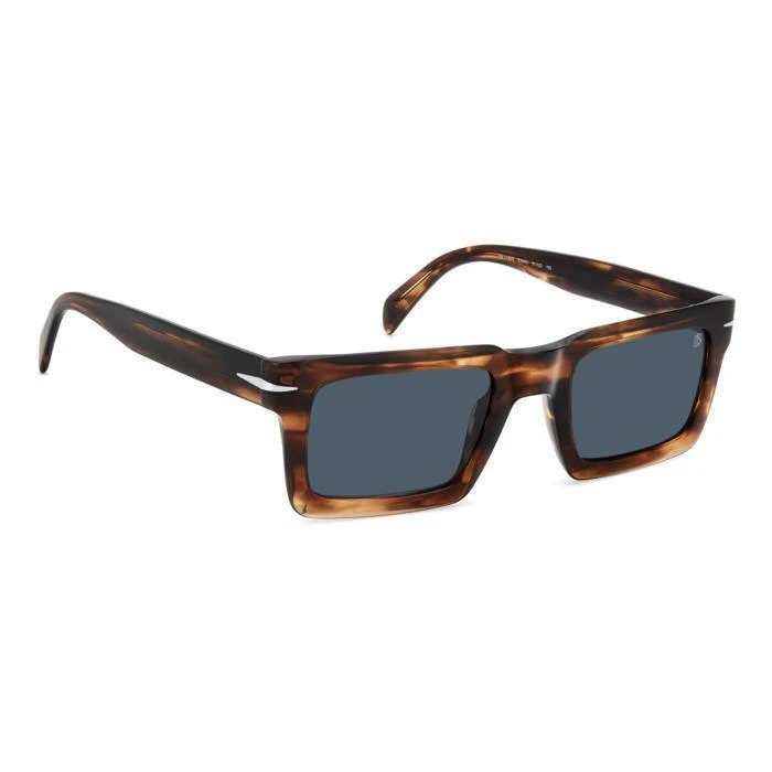 David Beckham Men's Sunglasses DB-7126-S-EX4 — Acetate Tortoise Frame, Blue Lenses, 51/23/150 mm