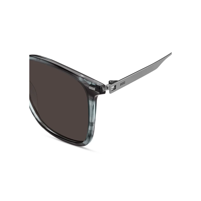 HUGO BOSS BLACK Men's Sunglasses BOSS1694/S VQ7IR (54/19/150) Acetate Frame Grey Lenses Category 3