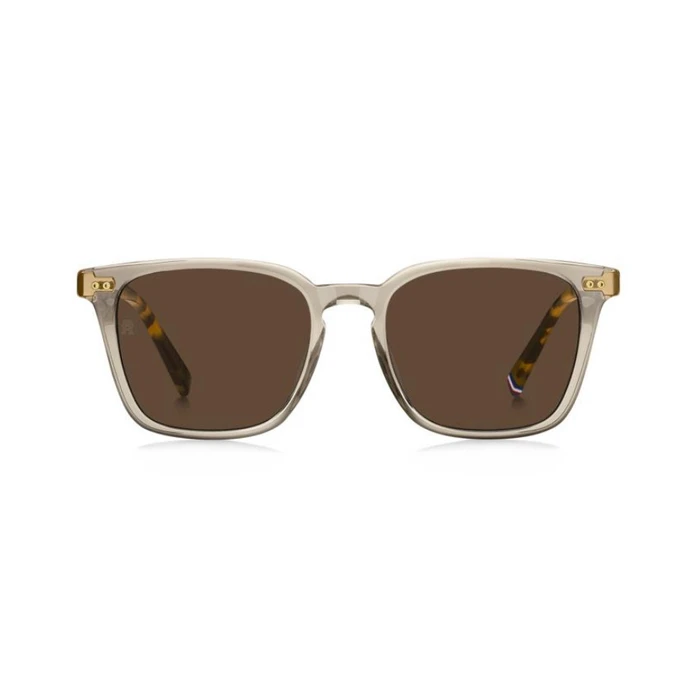 TOMMY HILFIGER Women's Sunglasses TH-2158-S-10A (52/18/145) - Beige Acetate Frame, Brown Lenses (Category 3)