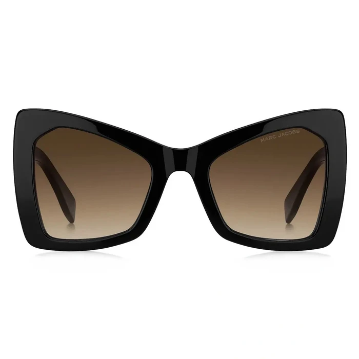 Marc Jacobs Women Sunglasses MARC761S 807/HA (52/23/140 mm) - Black Acetate Frame, Brown Gradient Lenses