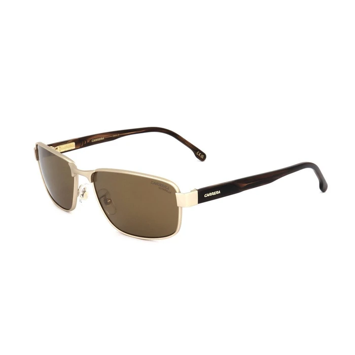 CARRERA C FLEX 09/G/S AOZ Men's Sunglasses – Gold Metal Frame with Grey Lens (58/17/145)