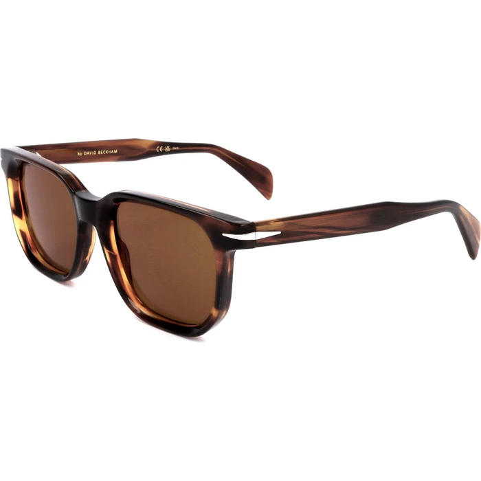 David Beckham DB-7133-S-EX4 Men's Sunglasses (52/20/150) Brown Acetate Frame, Green Mirror Lenses