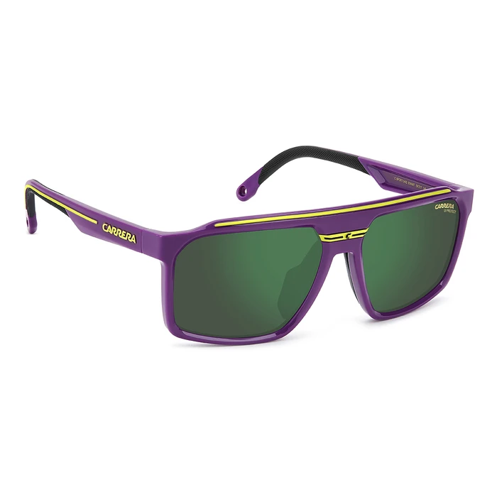 CARRERA C-SPORT-04-S-83W Men's/Unisex Sunglasses (59/17/145) Purple Acetate Frame, Green Mirror Category 3 Lens