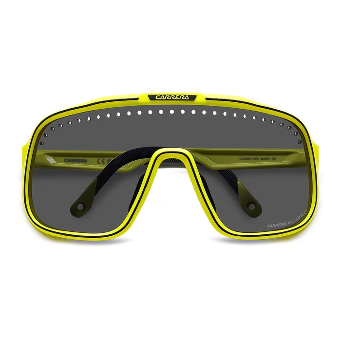 CARRERA Unisex Sunglasses SPORT 02/S 4CW/IR (C-SPORT-02-S-4CW) - Yellow injected plastic frame, Grey lenses, 99/01/130 mm