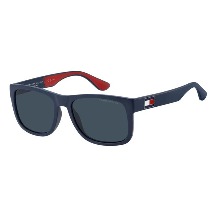 Tommy Hilfiger Men's Sunglasses TH1556/N/S 8RU - Navy Blue Plastic Frame, Blue Lenses, 56/18/140 mm
