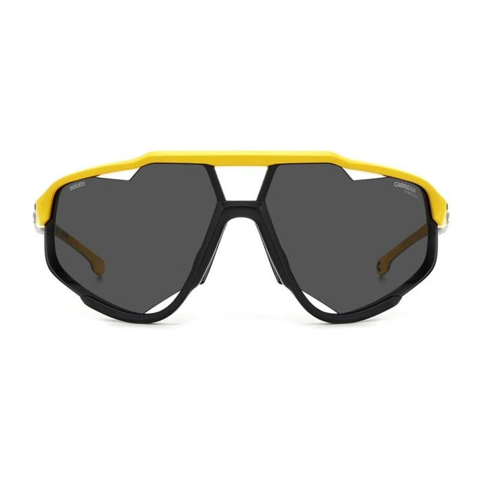 CARRERA DUCATI Men's Sunglasses CARDUC055S4CW (76/11/120 mm) — Grey lenses, Yellow frame