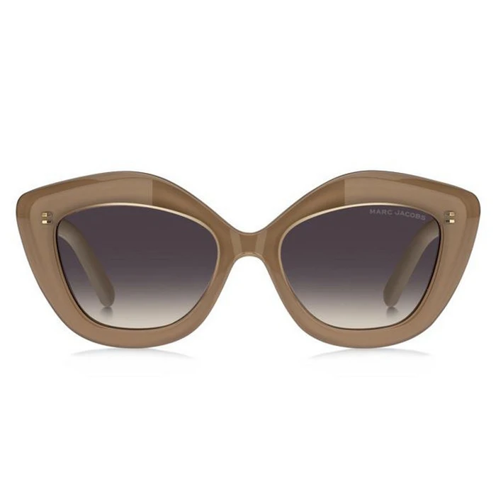 Marc Jacobs Women's Sunglasses MARC 800/S DLN — Acetate Beige Frame, Pink/Gray Degraded Lenses, 52/18/140