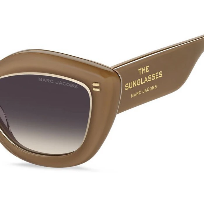 Marc Jacobs Women's Sunglasses MARC 800/S DLN — Acetate Beige Frame, Pink/Gray Degraded Lenses, 52/18/140