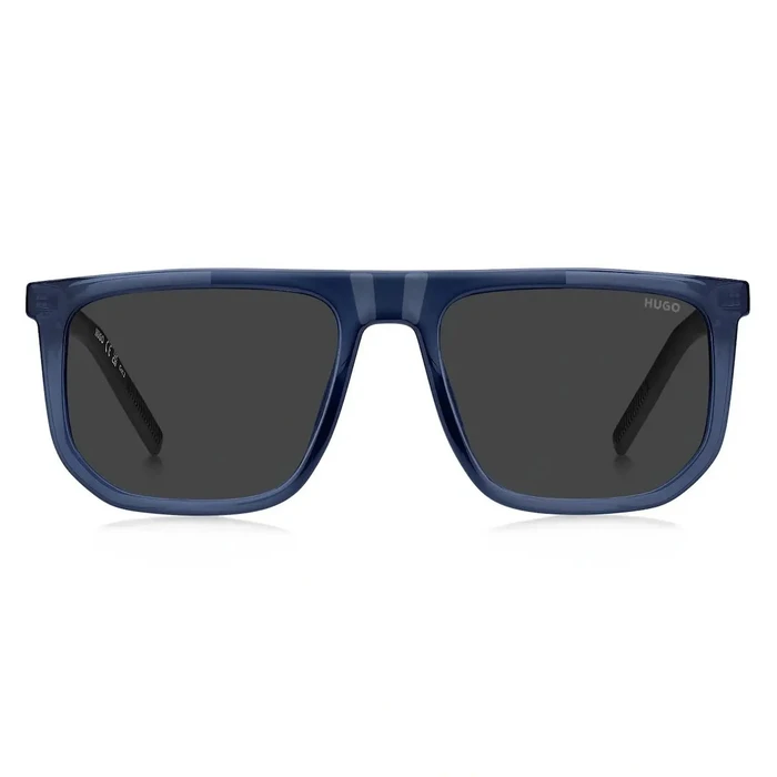 HUGO Men's Sunglasses HG1336GSPJP (56/19/145) - Blue Frame, Grey Lenses, Category 3