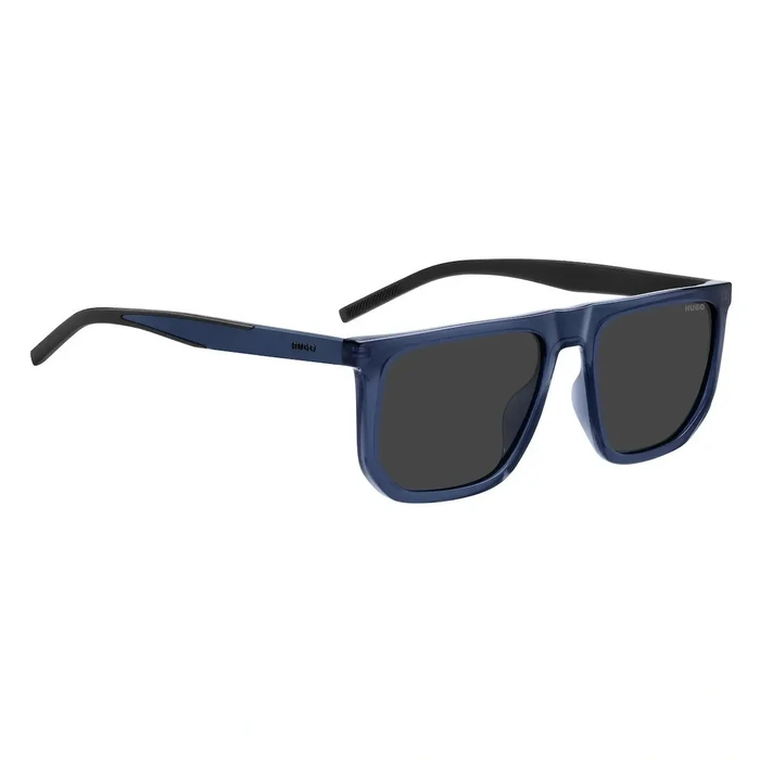 HUGO Men's Sunglasses HG1336GSPJP (56/19/145) - Blue Frame, Grey Lenses, Category 3