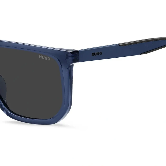 HUGO Men's Sunglasses HG1336GSPJP (56/19/145) - Blue Frame, Grey Lenses, Category 3