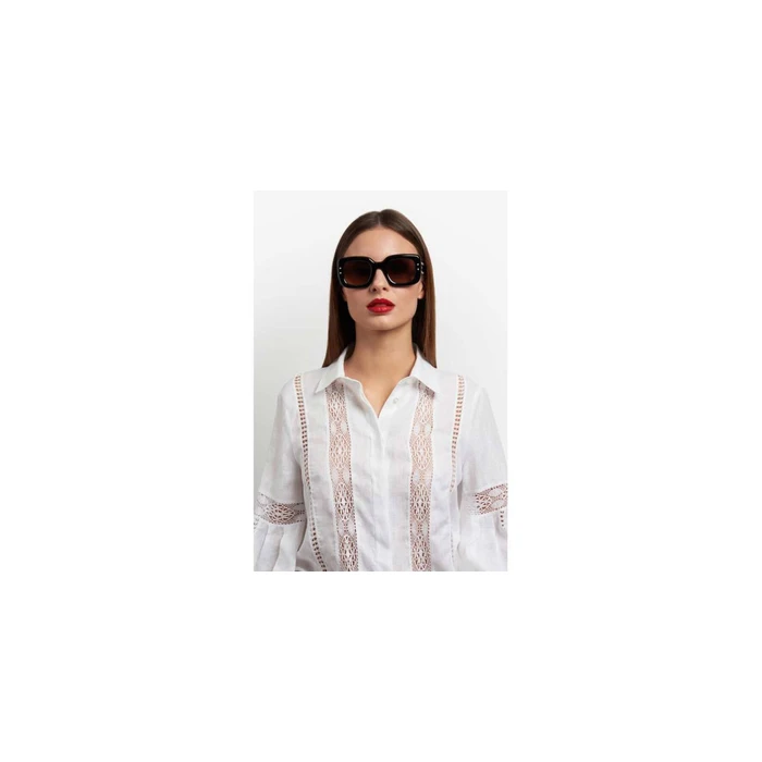 Carolina Herrera Women Sunglasses HER 0313/S 086/HA — Acetate Tortoiseshell Frame, Brown Lenses, 49/26/145 mm