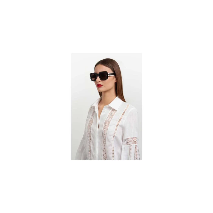 Carolina Herrera Women Sunglasses HER 0313/S 086/HA — Acetate Tortoiseshell Frame, Brown Lenses, 49/26/145 mm