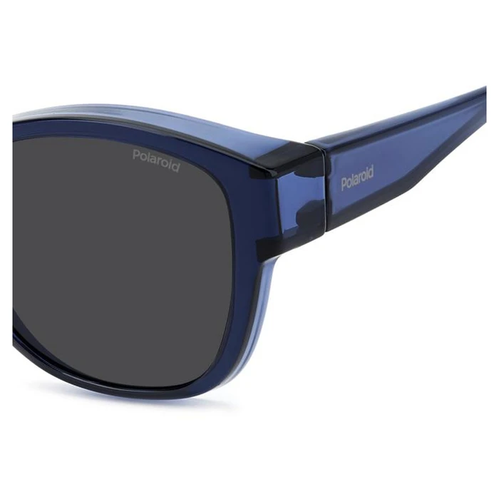 Polaroid Unisex Sunglasses PLD9019SPJP (Fit-over) - Polarized Grey Lenses, Blue Frame