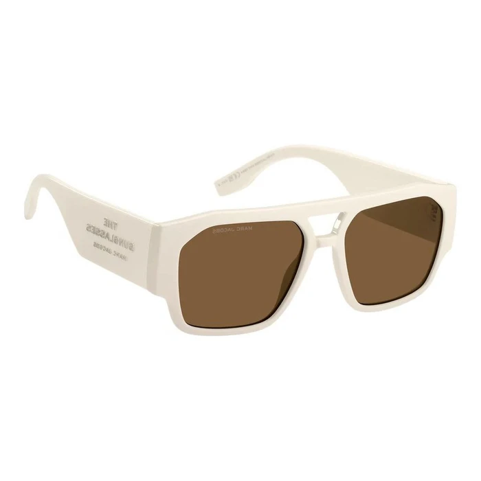 THE MARC JACOBS MARC 860/S SZJ/70 Women's Sunglasses – Full‑rim Aviator, Cream Frame, Brown Photochromic Lenses, 55/17/145 mm