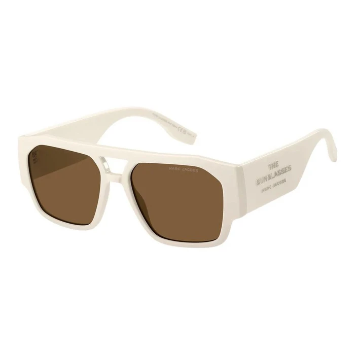 THE MARC JACOBS MARC 860/S SZJ/70 Women's Sunglasses – Full‑rim Aviator, Cream Frame, Brown Photochromic Lenses, 55/17/145 mm
