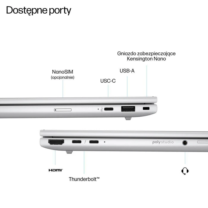HP EliteBook 8 G1i 14" IPS FHD+ (Core Ultra 7 255U/32GB/512GB SSD/Windows 11 Pro) Glacier Silver - US Keyboard