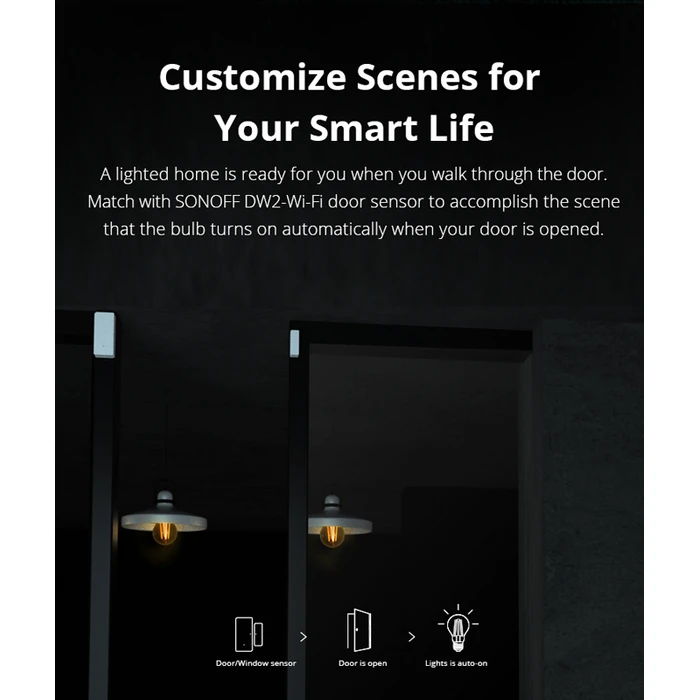 SONOFF Smart LED Filament Bulb B02 F ST64 Wi Fi 7W E27 1800K 5000K