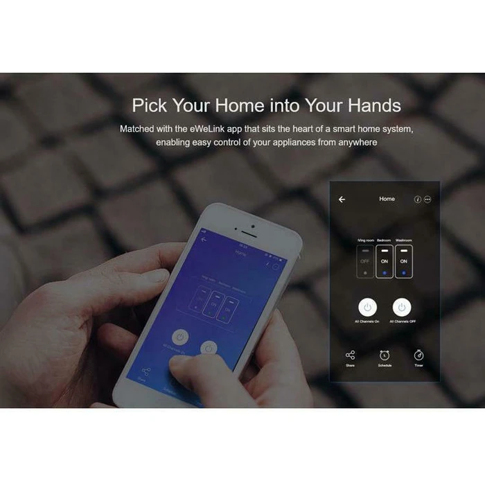 SONOFF smart διακόπτης αφής Wi-Fi τριπλός λευκός TX-T2EU3C