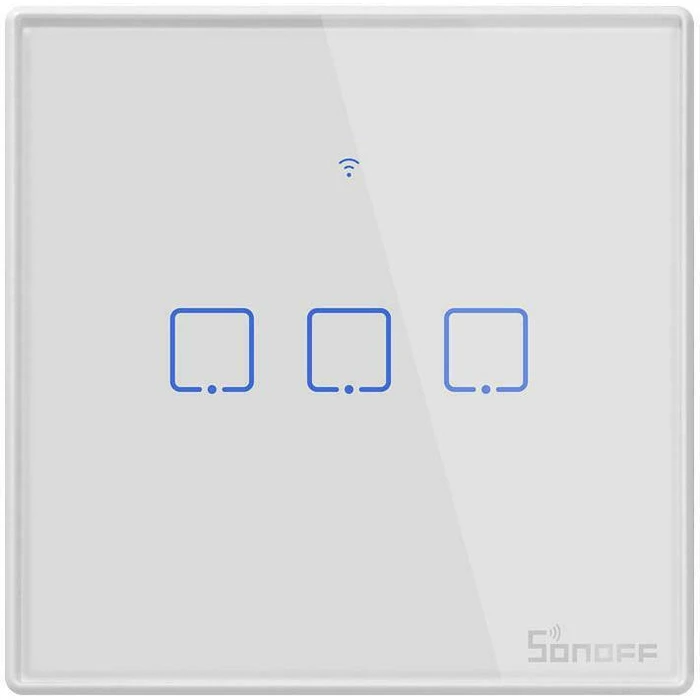 SONOFF smart διακόπτης αφής Wi-Fi τριπλός λευκός TX-T2EU3C