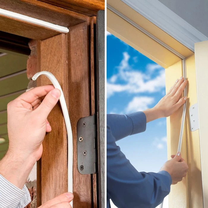 UNBRANDED Αυτοκόλλητη μονωτική ταινία για παράθυρα 9x6mm 5m λευκή