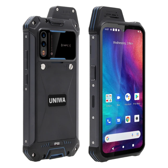 UNIWA Smartphone W888 6.3 HD Plus 4 64GB Atex Zone 2 IP68 Black