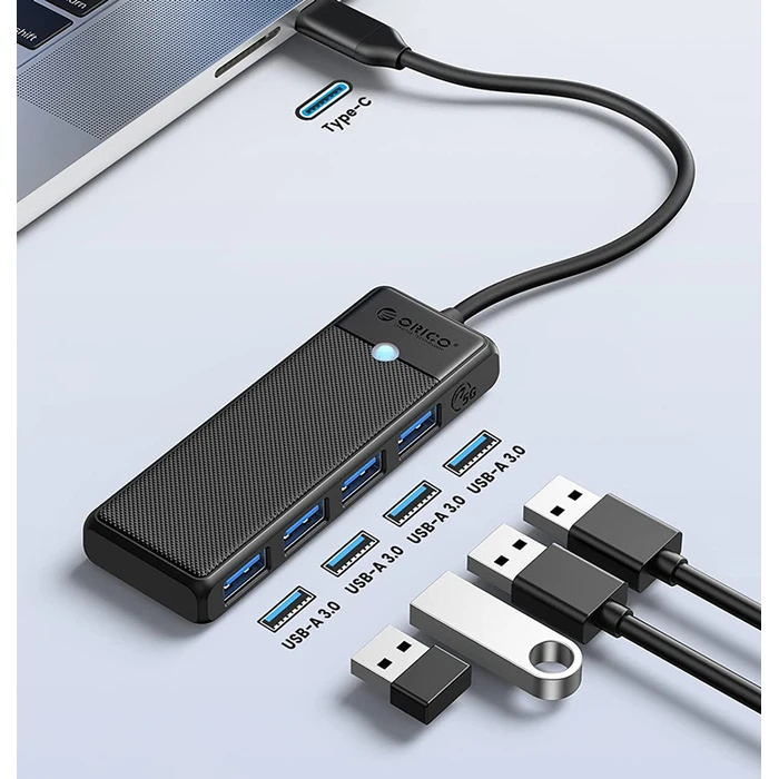 ORICO USB hub PAPW4A-C3 4 θυρών 5Gbps USB-C σύνδεση μαύρο
