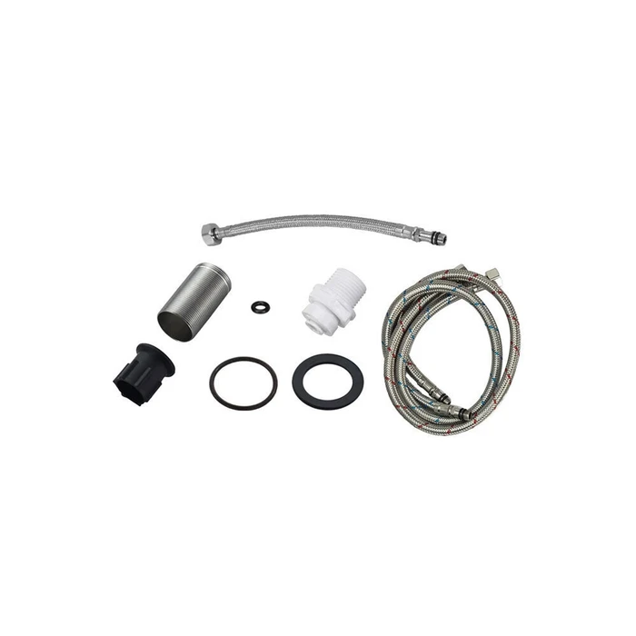 BRUNO μπαταρία πάγκου κουζίνας τρίοδη αναμεικτική ασημί