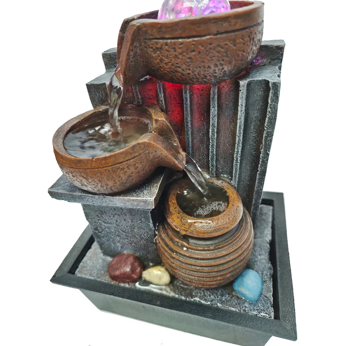 HOME USE διακοσμητικό συντριβάνι φωτιζόμενο 21x15.5x29cm HUH-0168