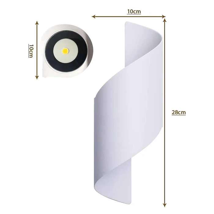 POWERTECH LED φωτιστικό τοίχου HLL-0162 10W 4000K 800lm IP65 λευκό