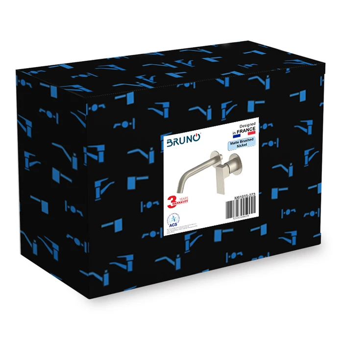 BRUNO μπαταρία νιπτήρα εντοιχισμού αναμεικτική ασημί M61615-273