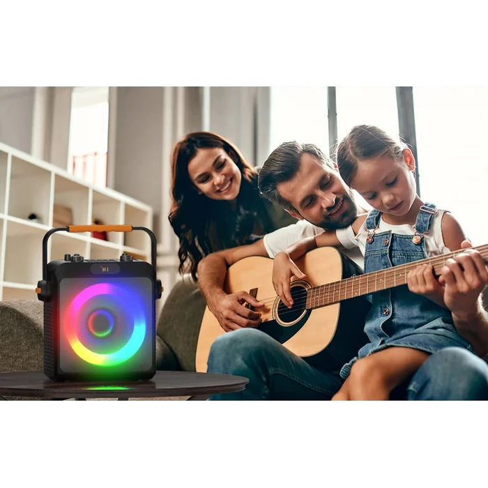 JYX Φορητό Ηχείο T19 T με 2 Μικρόφωνα 18W 3000mAh LED Μαύρο