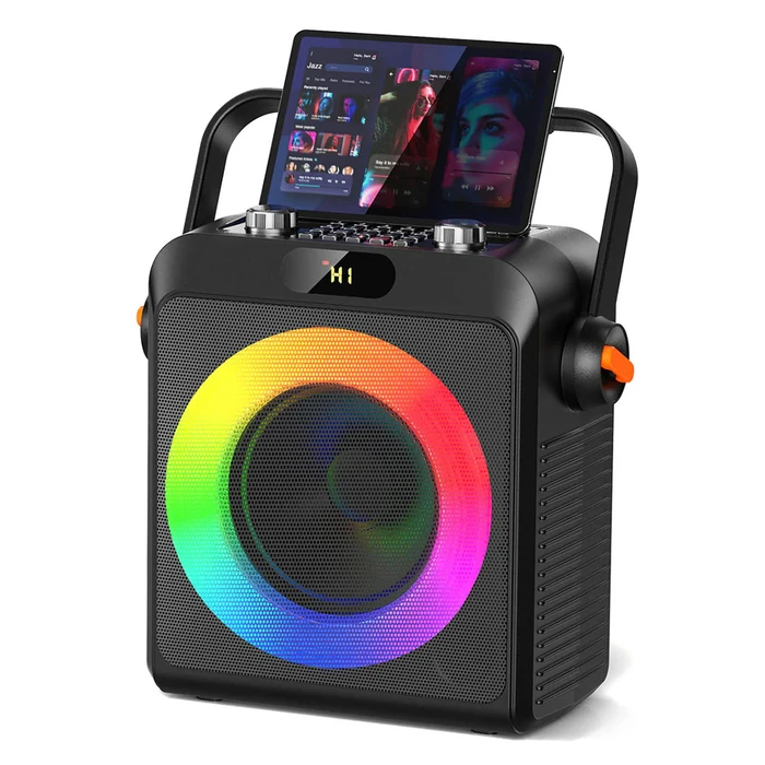 JYX Φορητό Ηχείο T19 T με 2 Μικρόφωνα 18W 3000mAh LED Μαύρο