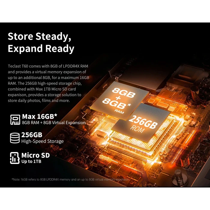 TECLAST tablet T60 12 HD 8 256GB Android 13 4G 8000mAh γκρι