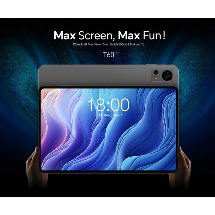 TECLAST tablet T60 12 HD 8 256GB Android 13 4G 8000mAh γκρι