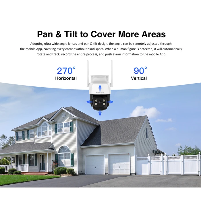 VSTARCAM Smart Camera C622 2MP WiFi PTZ SD IP66