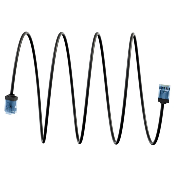 GOOBAY καλώδιο δικτύου CAT 6A U UTP ultra slim copper 500MHz 7.5m μαύρο