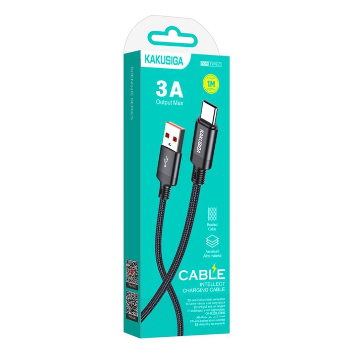 KAKUSIGA USB C to USB Cable KSC 970 3A 480Mbps 1m Black