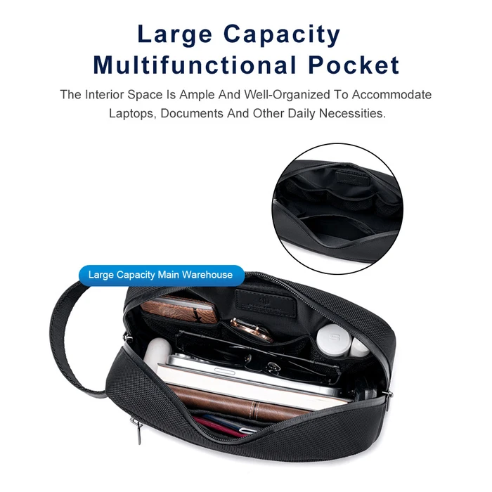 ARCTIC HUNTER τσάντα χειρός K00691 2.7L μαύρη