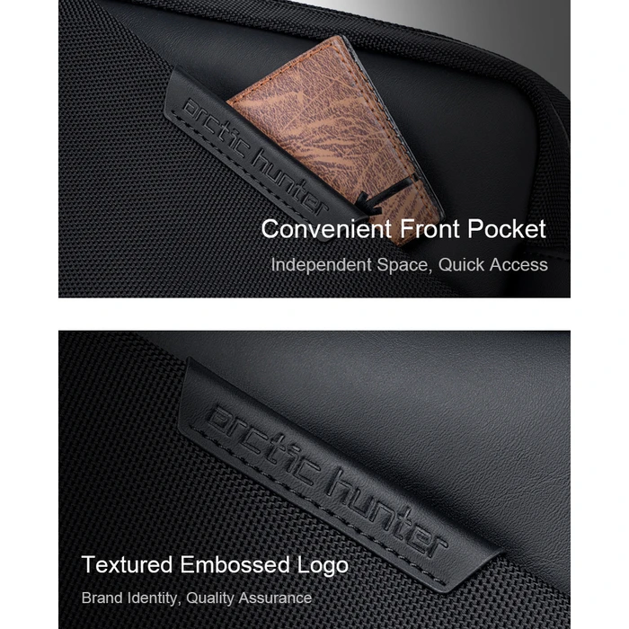 ARCTIC HUNTER τσάντα χειρός K00691 2.7L μαύρη