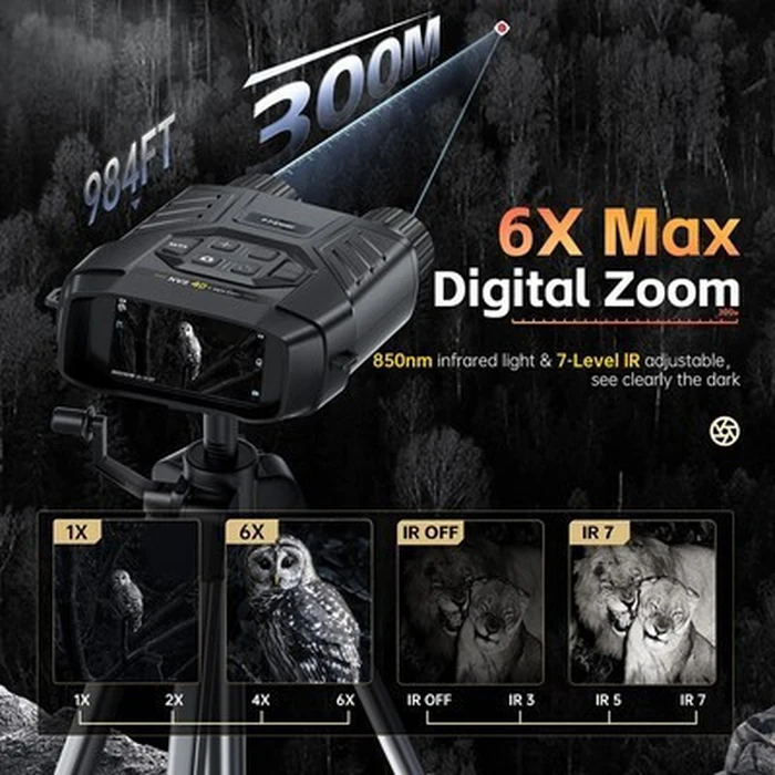 FNIRSI Digital Night Vision Binoculars NVS-40
