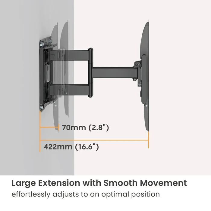 POWERTECH TV Wall Mount PT-1423 37 90 inches 75kg Heavy Duty Full Motion