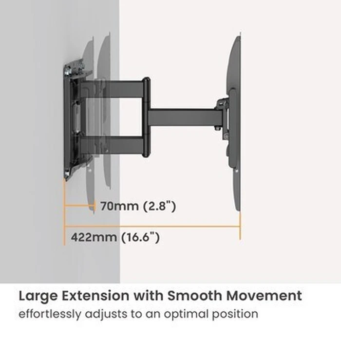 POWERTECH TV Wall Mount PT-1423 37 90 inches 75kg Heavy Duty Full Motion