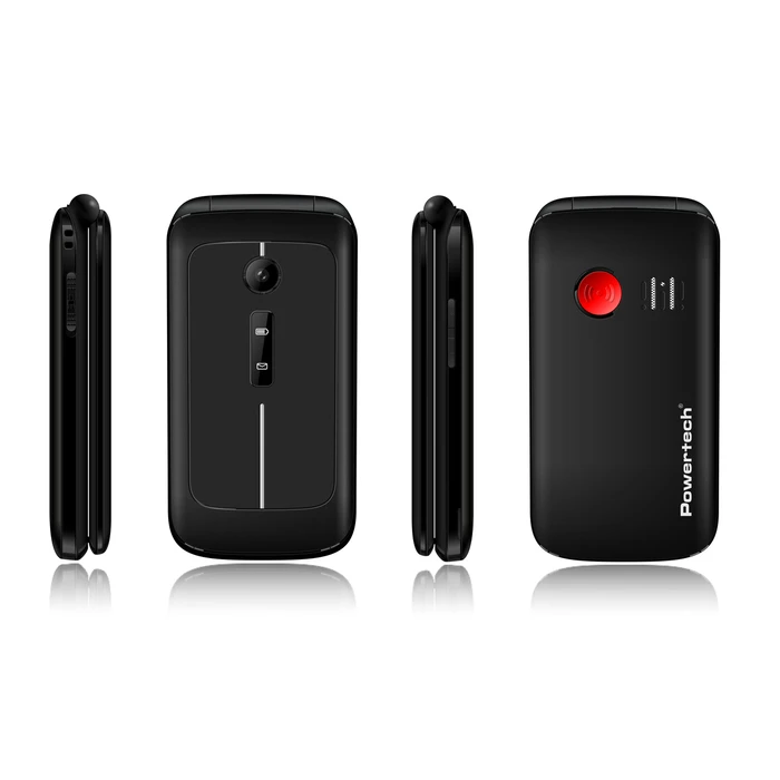 POWERTECH Mobile Phone Sentry 2.8 Black Dual SIM SOS Button