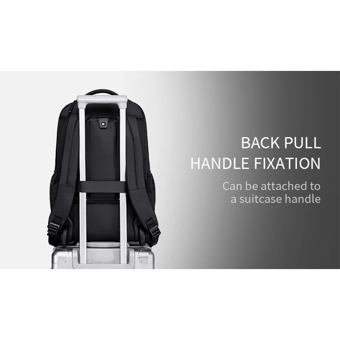 ARCTIC HUNTER Travel Bag with 15.6 Laptop Compartment Wheeled 27L Black