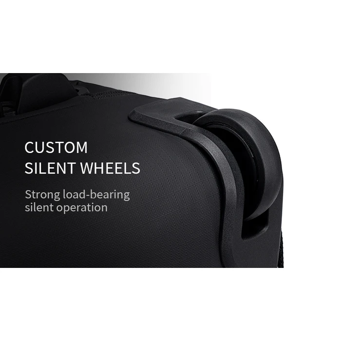 ARCTIC HUNTER Travel Bag with 15.6 Laptop Compartment Wheeled 27L Black