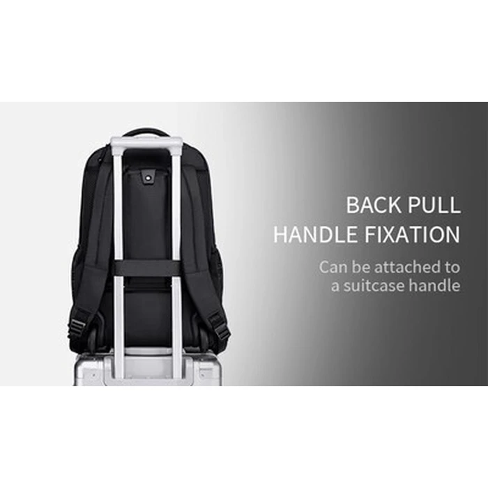 ARCTIC HUNTER Travel Bag with 15.6 Laptop Compartment Wheeled 27L Black