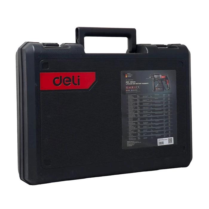 DELI Cordless Rotary Hammer Brushless 20V 2x4Ah 2J