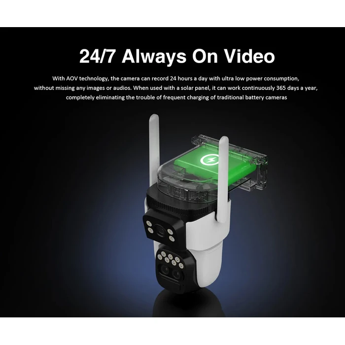 VSTARCAM Smart Solar Camera BG621TR Triple Lens 3MP 4G PTZ IP66